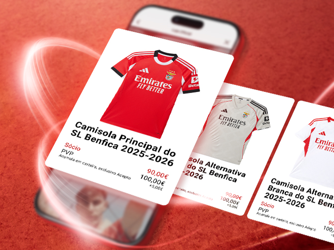 Benfica Official Online Store - Produtos Oficiais: Camisolas Oficiais Adidas 2024/25