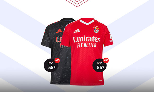 Até 50% de Desconto em Equipamentos Oficiais, Réplicas e Linha de treino