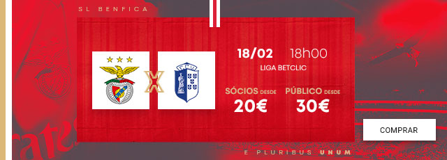 Bilhetes para a Liga Portugal SL Benfica vs. Vizela FC a partir de 20€ para Sócios e 30€ para Público