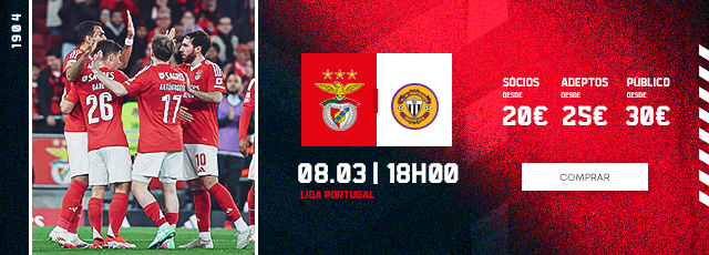 Bilhetes para a Liga Portugal SL Benfica vs. CD Nacional dia 8 de março, às 13h00. Compra já