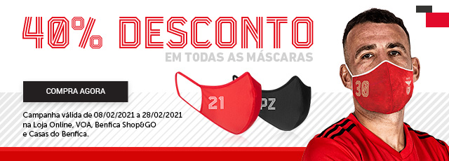 Loja SL Benfica Máscaras Reutilizáveis