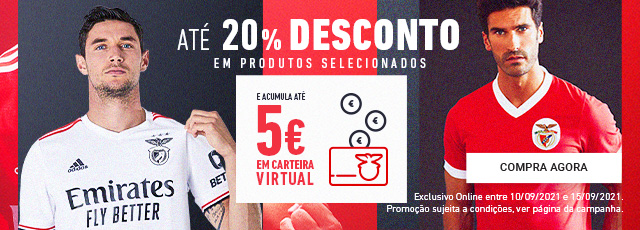 ATÉ 20% DESCONTO + CASHBACK ATÉ 5€