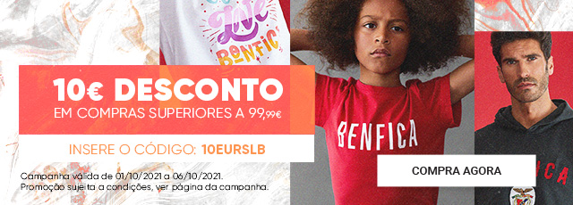 Voucher de desconto de 10€ em compras superiores a 99,99€