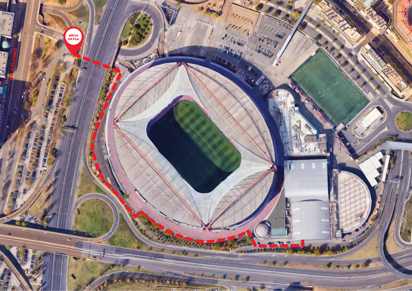 Access Map to Pavilions 1 and 2