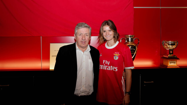 Vice-presidente Fernando Tavares com Caroline Van Slambrouck