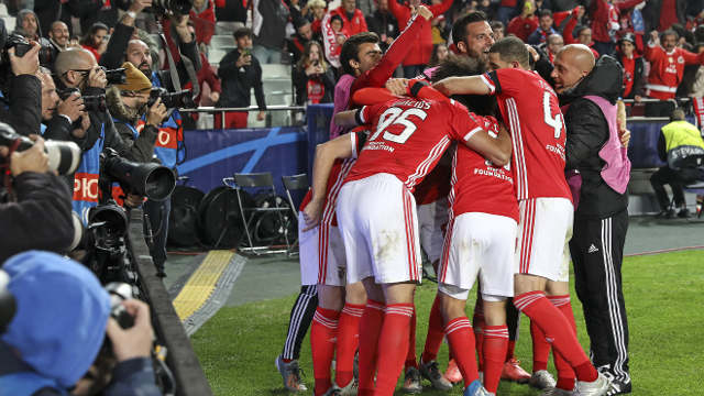 Jogadores do Benfica