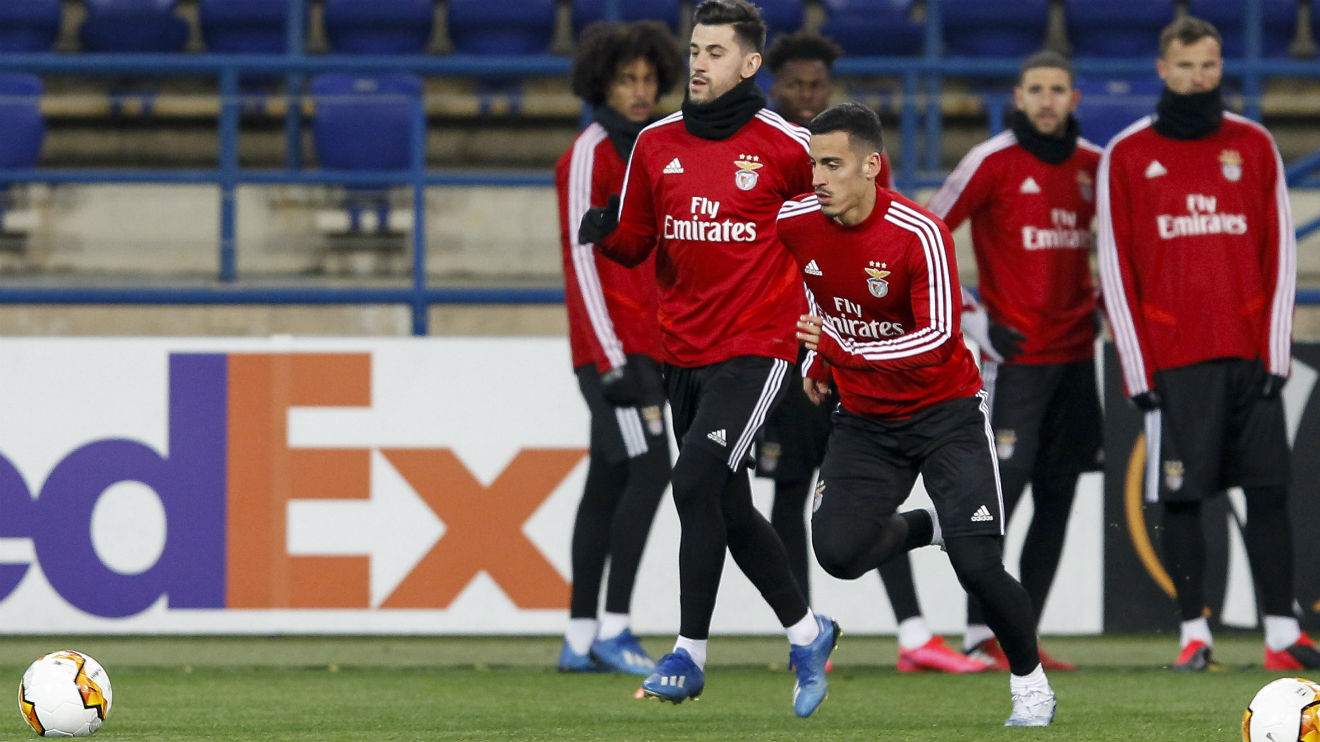Treino do Benfica na Ucrânia