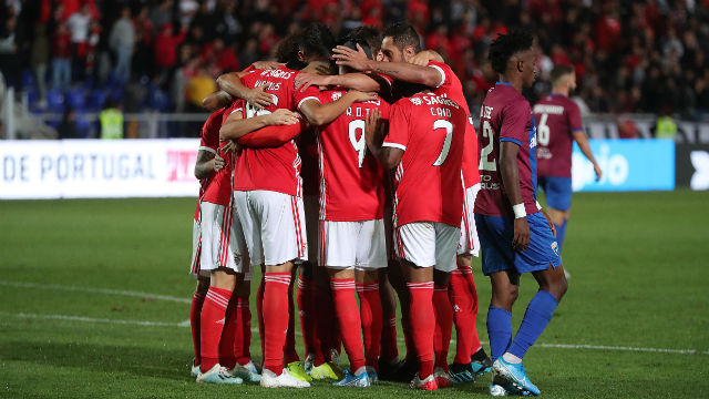 Comemoração de um dos golos