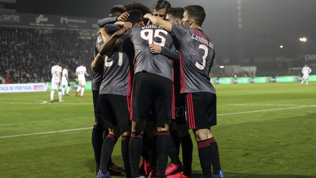 Festejos do Benfica na 2.&#170; m&#227;o das meias-finais da Ta&#231;a de Portugal