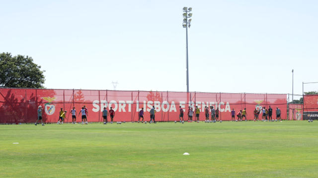 Preparação no Benfica Campus