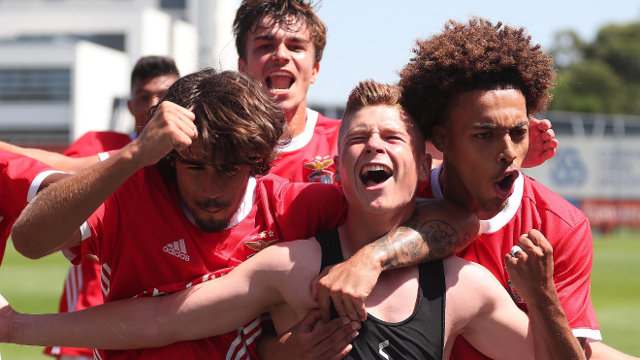 Festejos da equipa Sub-23 do Benfica
