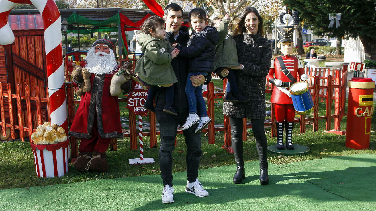 Lucas Ordoñez com a família no Natal