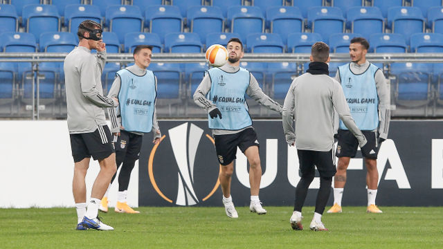Treino Benfica Poznan Liga Europa