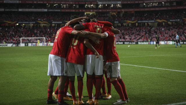 Jogadores do Benfica