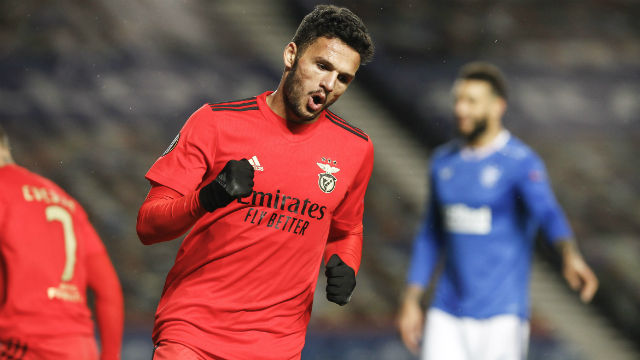 Gonçalo Ramos Rangers-Benfica Liga Europa
