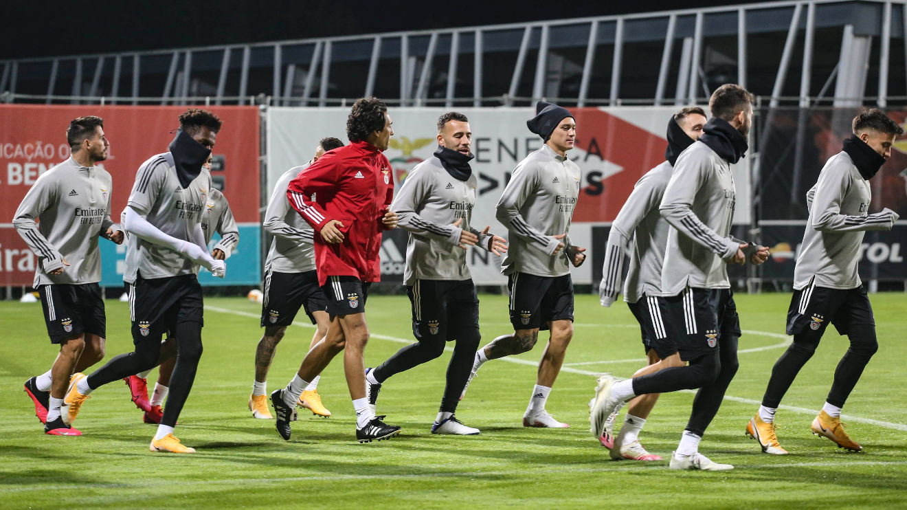 Treino Benfica Lech Poznan Liga Europa