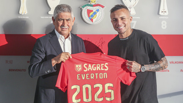 Presidente Lu&#237;s Filipe Vieira e Everton