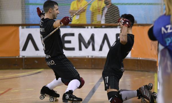 Festejos de Lucas Ordo&#241;ez e Gon&#231;alo Pinto