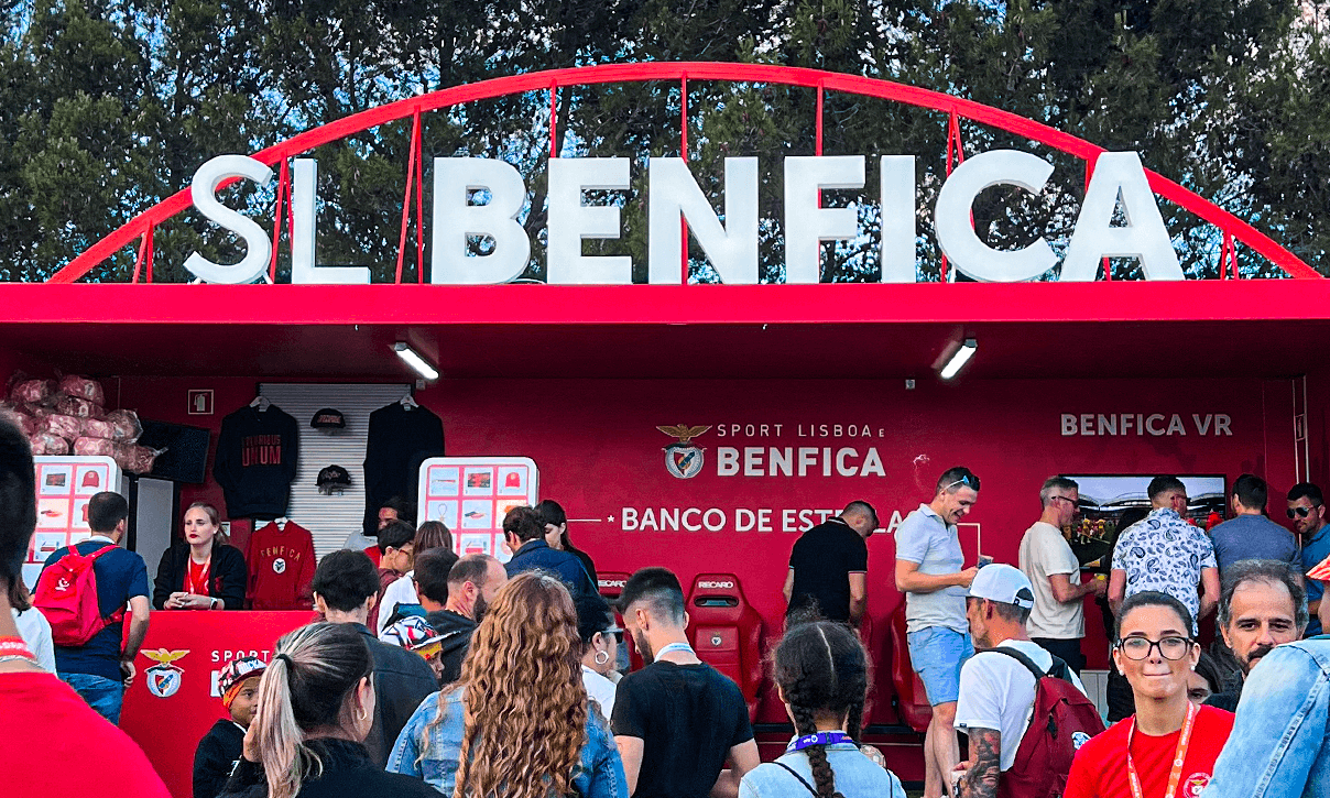 Stand do Benfica nos festivais de verão