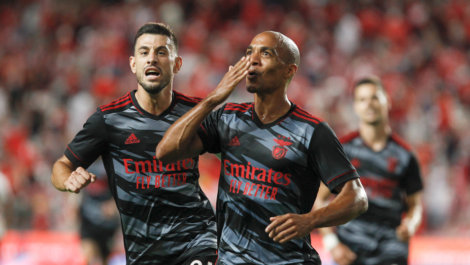 Festejos do golo do Benfica frente ao Spartak