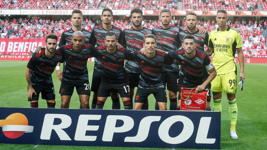 Onze do Benfica frente ao Spartak