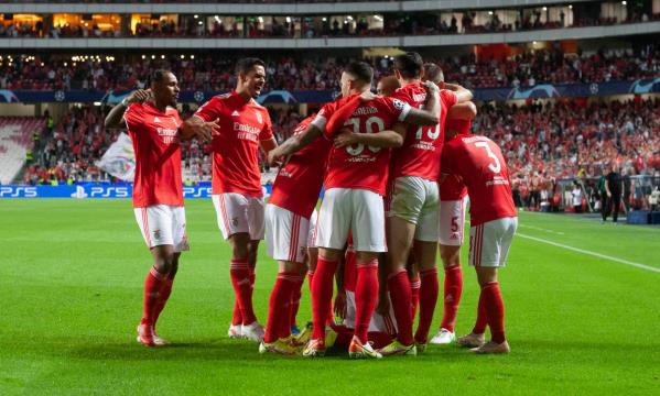Festejo de golo do Benfica