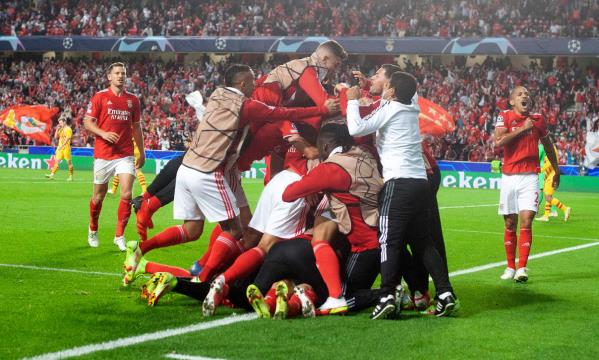 Festejos da equipa do Benfica
