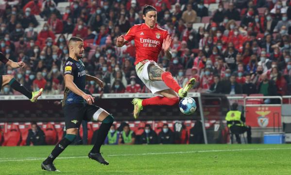 Darwin marcou o golo do Benfica na partida