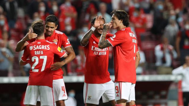 Festejos do Benfica perante o Boavista