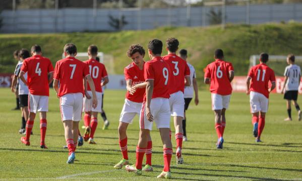Festejo de um dos golos do Benfica