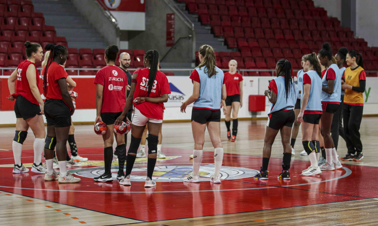 Treino do andebol feminino