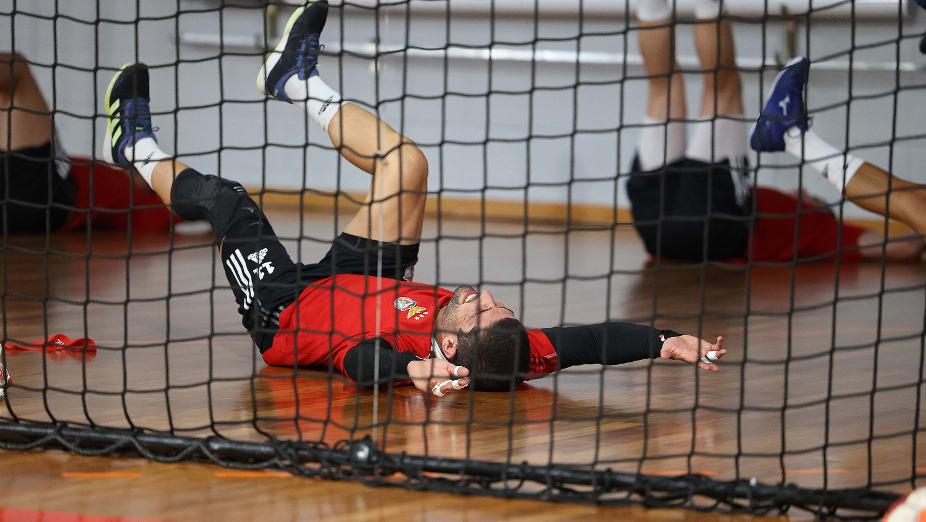 Bélone Moreira no treino