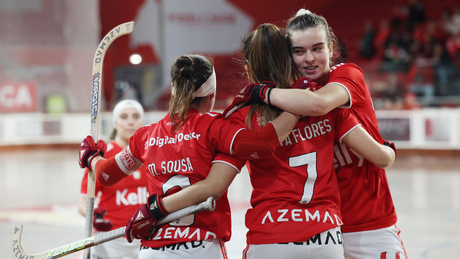 Festejo da equipa do Benfica