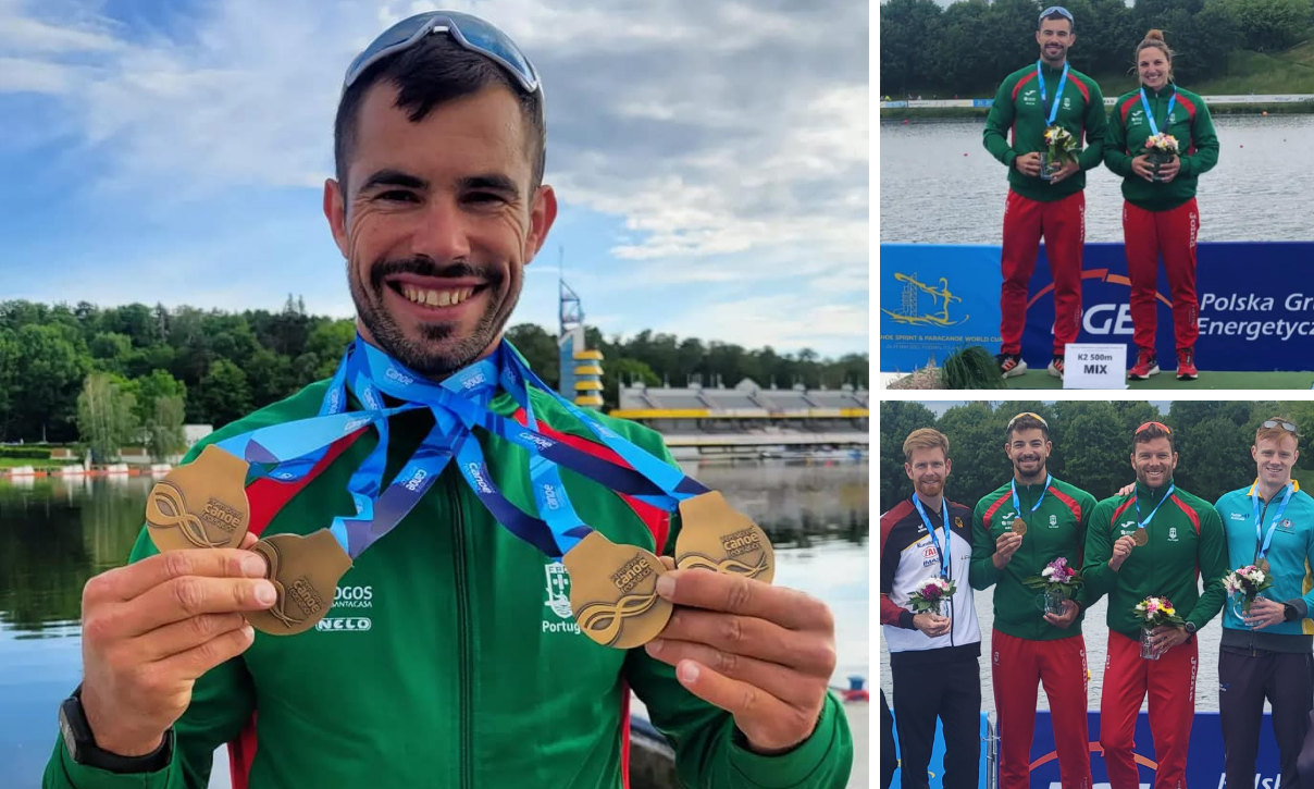 Benfica: Fernando Pimenta, Teresa Portela, João Ribeiro e Messias Baptista medalhas de ouro na Taça do Mundo em Poznan