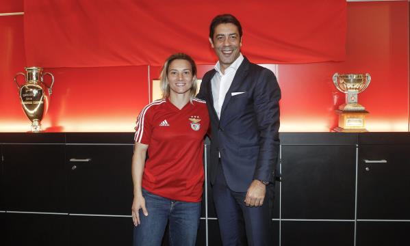 Telma Monteiro com o Presidente do SL Benfica, Rui Costa