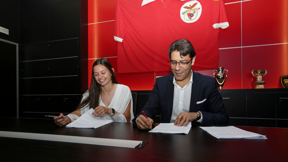 Andreia Faria e o Presidente Rui Costa