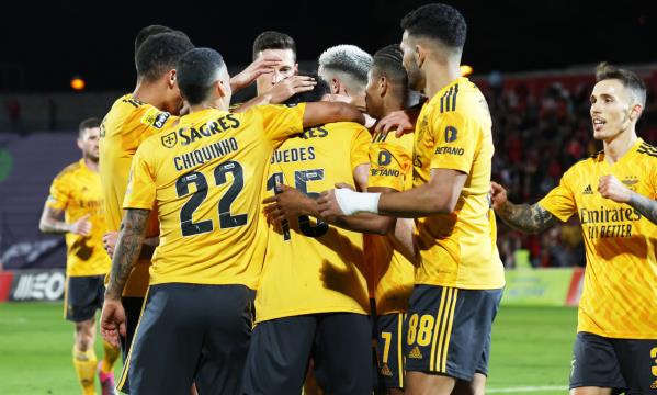 Célébration de l'équipe du SL Benfica