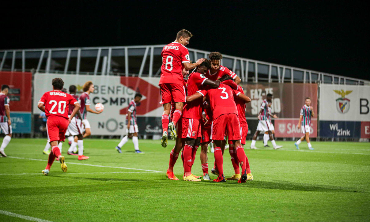 Festejo da equipa do Benfica