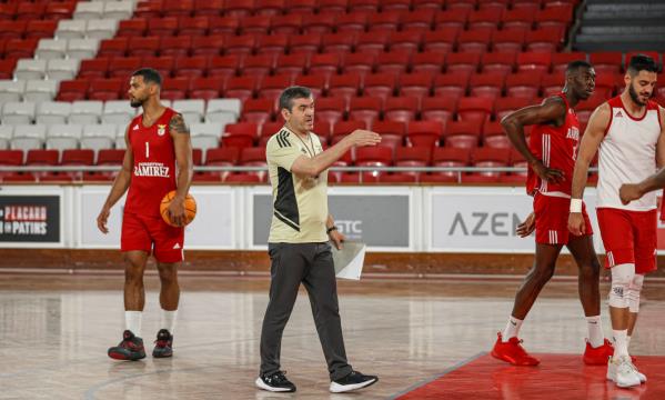 Aaron Broussard e Norberto Alves num momento de treino