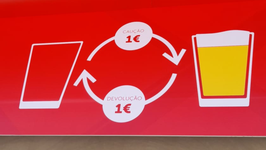 Copos reutilizáveis Eco Benfica