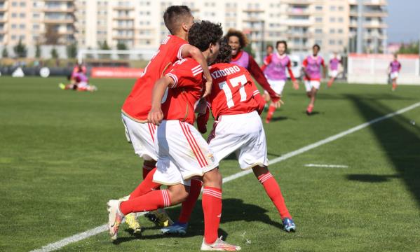 Festejo dos jogadores do Benfica