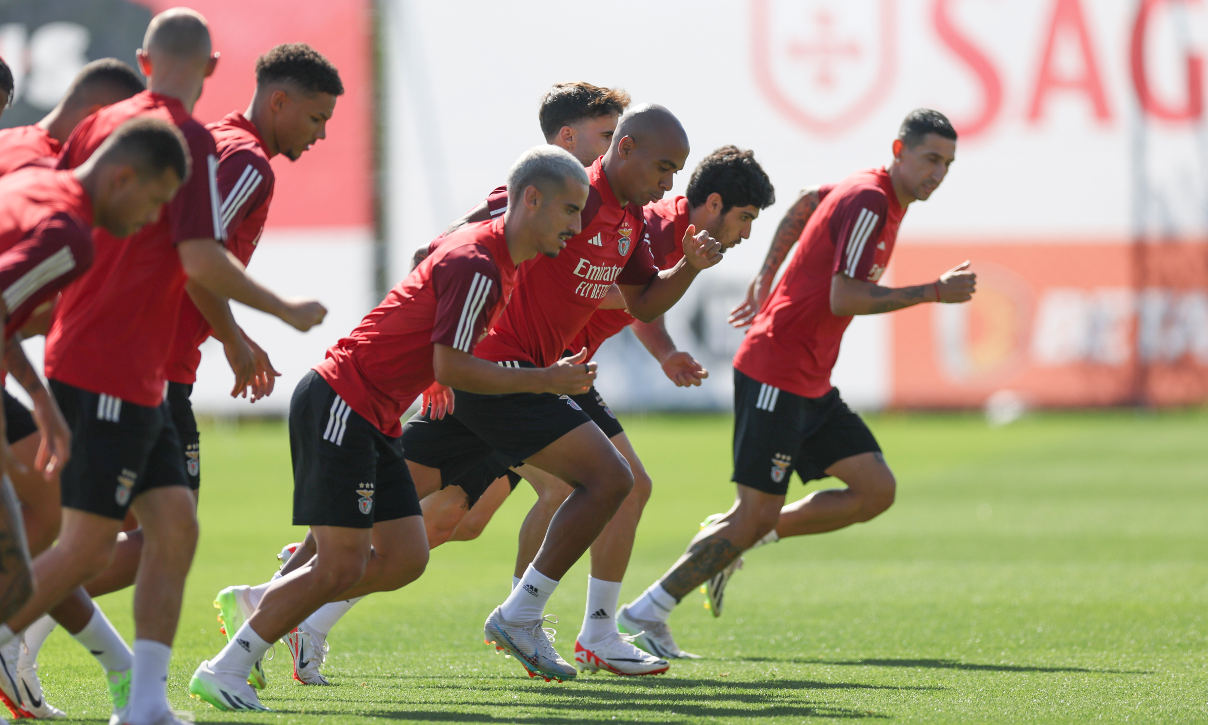 Treino do Benfica antes do jogo com o Salzburgo