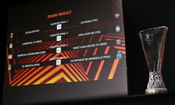 Sorteio dos quartos de final da Liga Europa