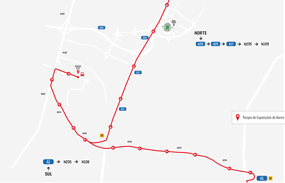 Informações trajectos Supertaça