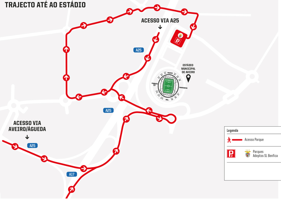 Informações trajectos Supertaça