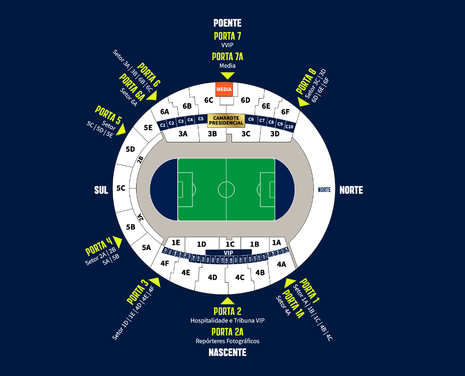 Mapa do Estádio Municipal de Leiria