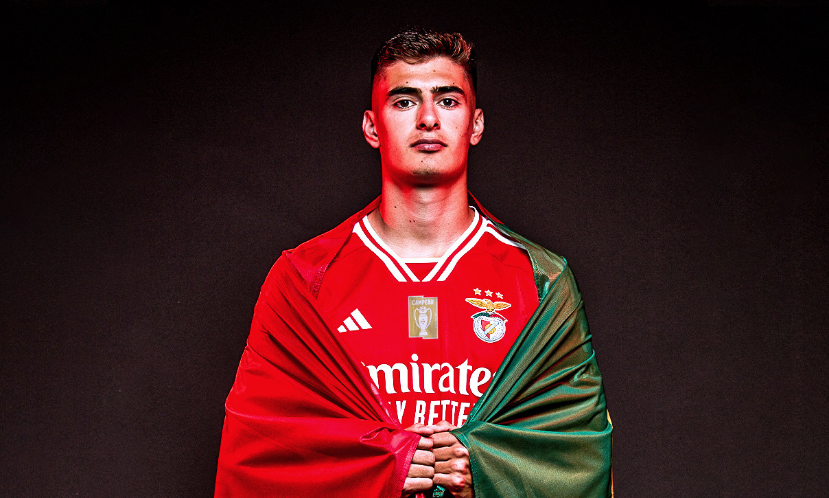 João Mário na Conferência de Imprensa Real Sociedad x SL Benfica