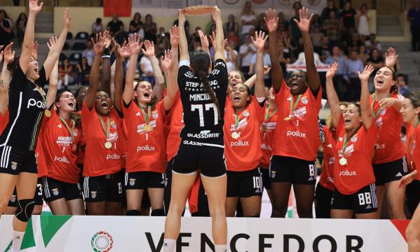 A festa das jogadoras do Benfica!