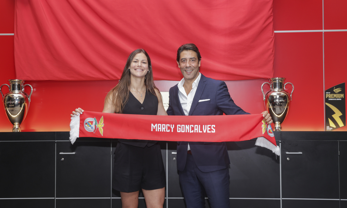 Marcy Gonçalves com o Presidente Rui Costa