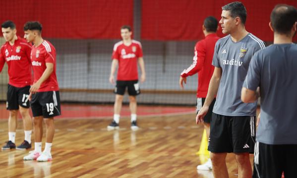 Treino da equipa de futsal